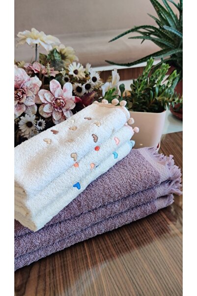 Z&N STYLE Набір з 6 вишитих рушників для весільного приданого з особливим подарунком - 30x50 см і 35x60 см