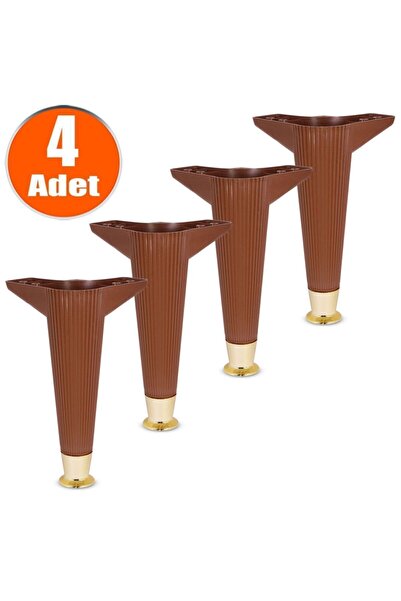 Badem10 Mobilya Kanepe Koltuk Ünite Ayağı 22 Cm Kahverengi Konsol Tv Ünitesi ...