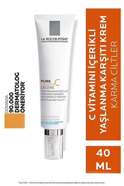 La Roche Posay Pure Vitamin C Light Cream - Karma Ciltler için Yaşlanma Karşıtı Krem - 40 ml