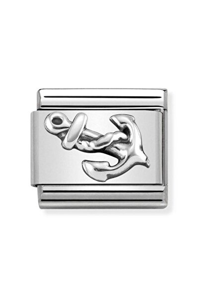 NOMİNATİON Composable Classic Dekoratif Link - Oksitlenmiş Semboller - Çapa - (27 ANCHOR) 925 Gümüş