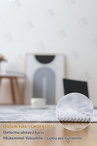 Faiend Mutfak Halısı Desenli Dijital Baskı Yıkanabilir Kaymaz Taban Ince Salon çocuk halısı (7)