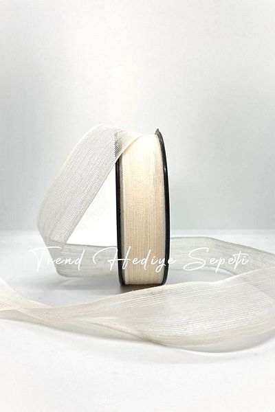 Trend Hediye Sepeti 20 Meters Linen Ribbon Nope - Dowry Chest, Wedding Candy Gift, 2.5 Cm