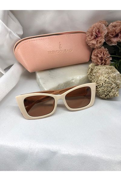 Di Caprio Ode Cat Eye Cream Beige Women's Sunglasses