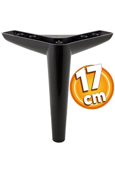Badem10 Piko Lüks Mobilya Kanepe Tv Ünitesi Konsol Koltuk Ayağı 17 Cm Siyah B...