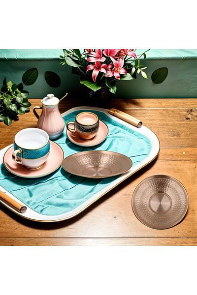 TURNA BAKIR Skoç Otağ Hand Forged Tea Plate - Turna0513-4