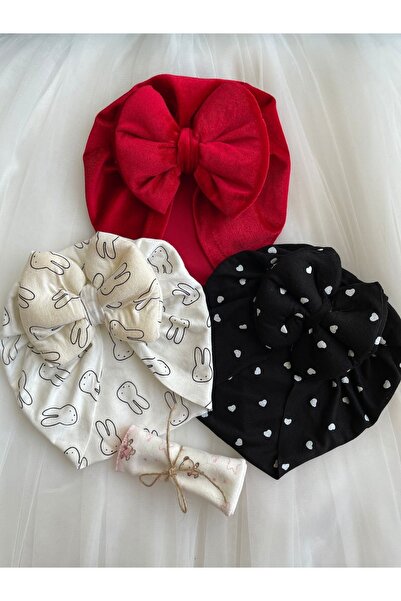 MASALBABY مجموعة قبعة شعر للفتيات الصغيرات / هدية لحديثي الولادة