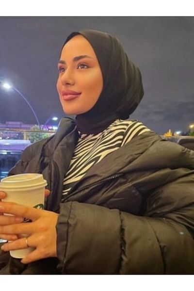 Organic Scarfs Hijab de damă, din bumbac pieptănat, model șal de oase gata de închidere, șal eșarfă