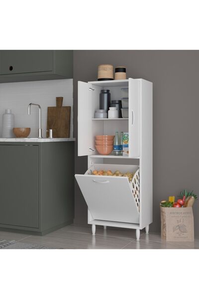 Modilayn Gamzem MUTFAK 55x138 cm Mutfak Erzak Kiler Depolama Düzenleyici Dolabı