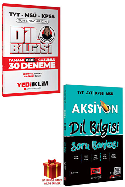 Yediiklim Yayınları 2025 Yediiklim TYT-MSÜ-KPSS Dil Bilgisi Deneme+Yargı Dil ...