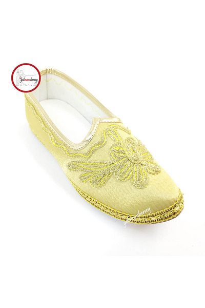 Gelincimherşey Gold Bindalli Circumcision Dress Covered Back Ballerina Wedge for Local Costume