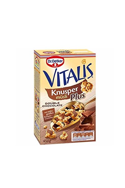 Dr. Oetker Dr Oetker Vitalis Double Çikolatalı Müsli 450 Gr. 4 Adet