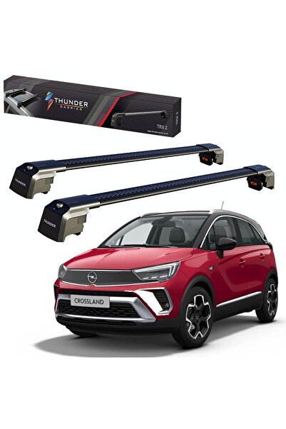 Thunder Opel Crossland 2020-2025 Carrier Siyah Kilitli Ara Atkı Cross Bar Taş...