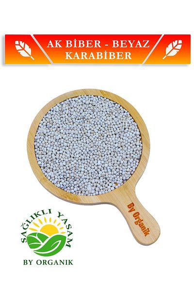 BY ORGANİK White Pepper - Black Pepper 500 gr (Succulated, Large Grain, No Additives)