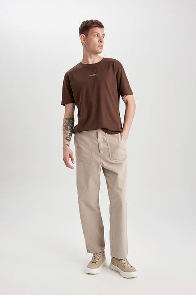 DeFacto Gabardine-Hose, Baggy-Fit, gerades Bein mit Taschen, B4762ax24sp
