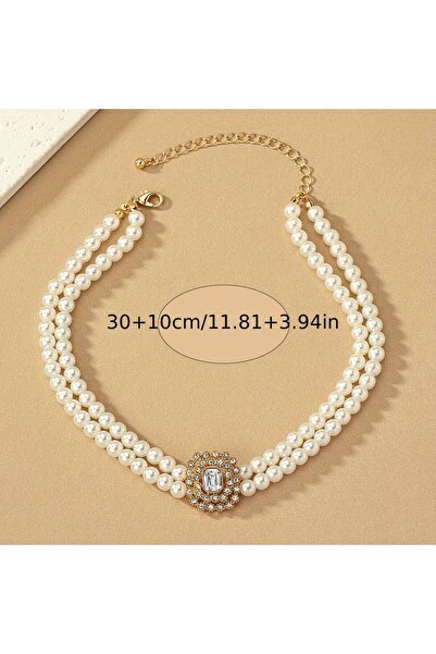 Idilduru kozmetik inci tasarımlı kolye