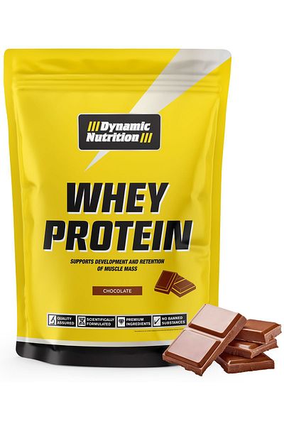 Dynamic Nutrition 420 G Chocolate Color Whey Protein Powder + Amino 8000 150 Tablets