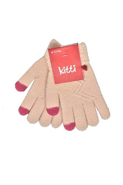 Kitti Kız Çocuk Örme Eldiven 4-8 Yaş