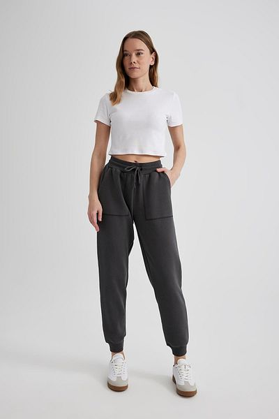 DeFacto Υφασμάτινο παντελόνι Jogger High Waist Φούτερ