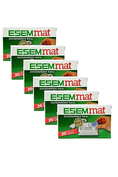 Esemmat Sivrisinek Kovucu Tablet 20 Adet X6 Adet