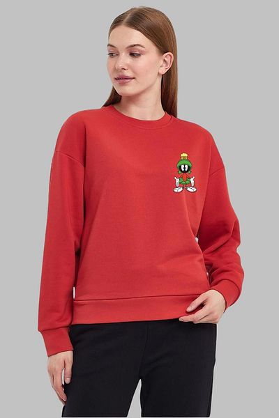 Nyda Collections Унисекс суитшърт без качулка с щампа Marvin