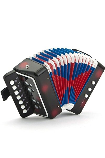 Genel Markalar Çocuk Siyah Renk 3 Bas Mini Boy Akordeon Çerkez Mızıkası