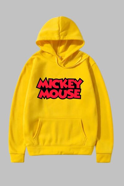 Nyda Collections Унисекс суичър с качулка с качулка и дълъг ръкав с дълъг ръкав с щампи с качулка и щампи с качулка