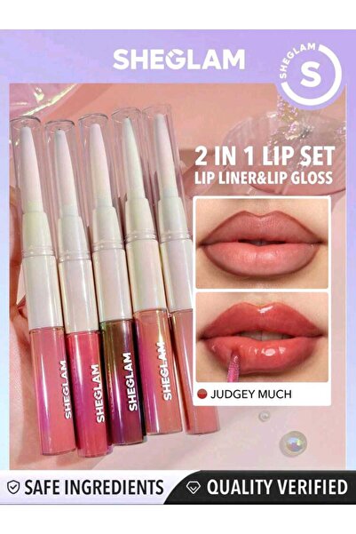 SHEGLAM Judgey Much Renk(BİR ADET) 2 In 1 Lip Set Lip Liner Ve lip gloss
