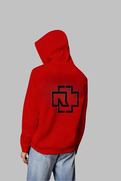 Nyda Collections Унисекс суитшърт с качулка и щампа Rammstein - дълъг ръкав, памук