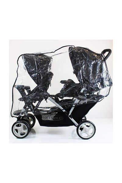 Moje Hobyteks Twin Baby Stroller - Rain Cover and Back to Back