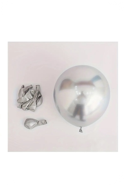 BİDOLUMUTLULUK 10 Pieces 1o Inch Chrome Balloons - Party Celebration Entertai...