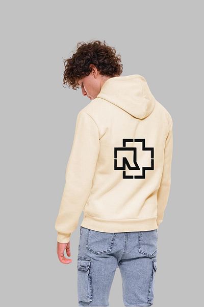 Nyda Collections Φούτερ με κουκούλα Rammstein Printed Unisex Oversize - Μακρυμάνικο, Βαμβακερό