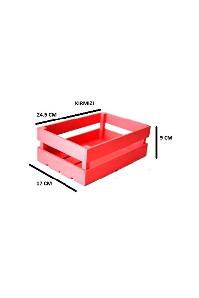 DEMBEY AHŞAP ATÖLYE Ahşap Atölye Ahşap Kasa Raf Çiçeklik Renkli Mini Kasa