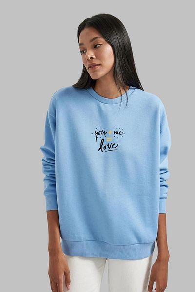 Nyda Collections Hanorac oversize unisex cu glugă cu imprimeu You Love Me - mânecă lungă, decolteu