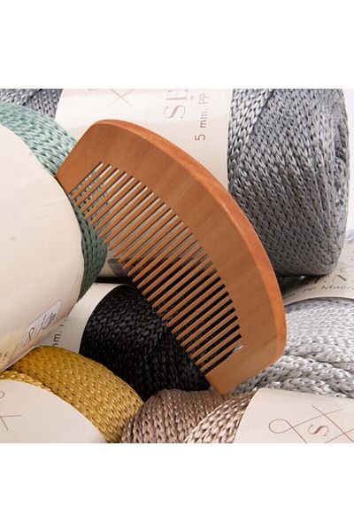 Makromecity Natural Wooden Baby and Kids Comb - Macrame Combing Comb