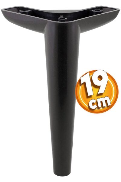 Badem10 Piko Lüks Mobilya Kanepe Tv Ünitesi Konsol Koltuk Ayağı 19 Cm Siyah A...