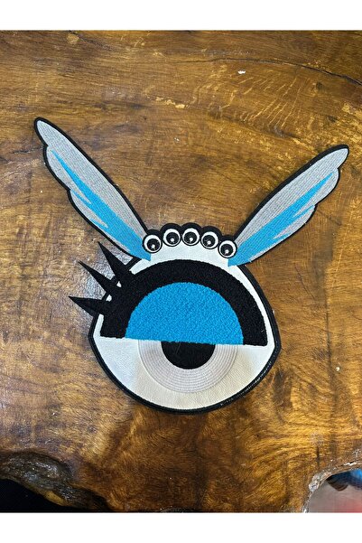 Gönülden Tasarım 28x25 cm Tkano Zlo oko Sa perlama Aplikacija za šivanje ušiju