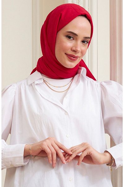 Mides scarf Bamboo Kraş Shawl Μοντέλο-κόκκινο