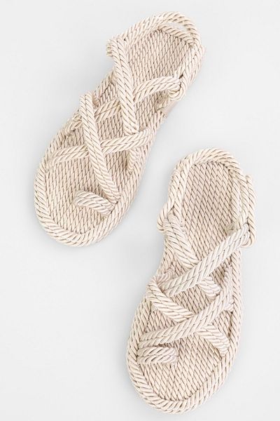 Shoeberry Sandale de damă Aero Beige din paie