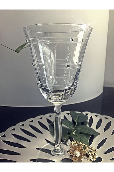 DECOSTYLE Orjin 6 Pieces of Glasses with Stones Decorated on Decor and Decor