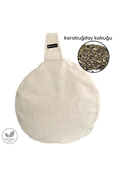 Rebuwo 3-piece Meditation Set with Buckwheat Filling - Cylinder Bolster and Eye Pillow