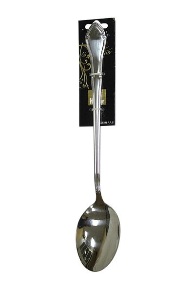 Bin-Shihoun Abomar Stainless Steel Long Serving Spoon With Decorative Handle Silver