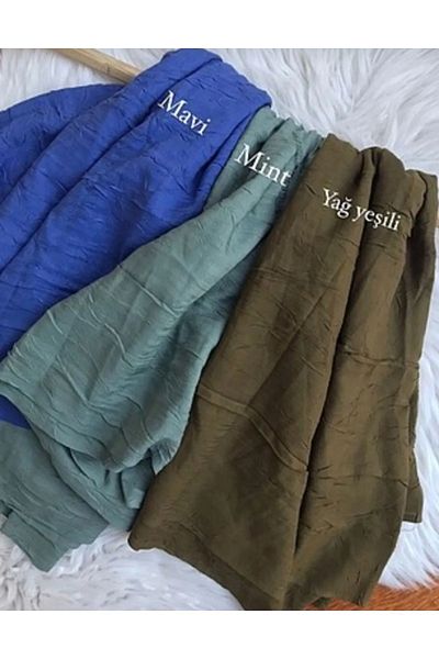 HAR-UM Ticaret Hijab Women's Bamboo Scarf Shawl Model - Set of 3 Blue>mint>green