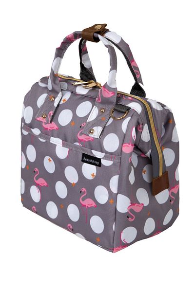 beautiful bag Термоизолирана водоустойчива термо чанта за носене на храна, кутия за обяд Фламинго