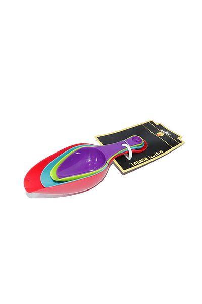AL-Sahah 4-Piece Kitchen Scoops Plastic - Multicolour