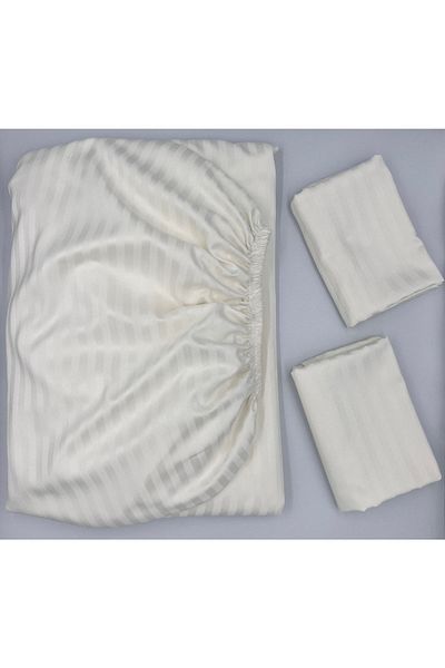 pınarhome collectıon Satin Fitted Sheet + Covered Pillowcase (high Corner Depth) ***Latest Trend***
