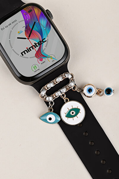 mimtec Apple Watch Uyumlu Charm Süs Akıllı Saatlerle Uyumlu Charm Aksesuar Süs Kordon Süsü