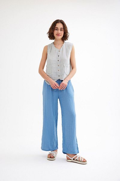 Türkiş Otantik MUSLIN WOMEN'S CEPKEN VEST BLUZ