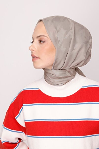 VALORSCARF FÜME KAZAYAĞI DESEN İPEKSİ JAKAR ŞAL