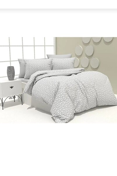 MORRİVAL SET DE LENJERIE DE PAT CU ELASTIC GRAY STAR PENTRU O PERSONĂ, SET DE...