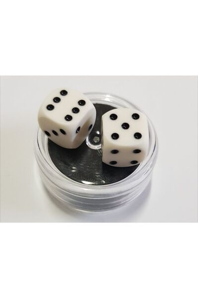 OTTOMAN GAMES Handmade Black-white Real Bone Backgammon Dice (Oval Cut)